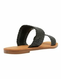 Jane Debster Tora Black Weave Sandals -Deals Shoes Store 830061820 4 720x928