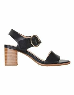 Jane Debster Nickel Black Calf Sandals