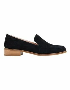 Jane Debster Everest Black Suede Flat Shoes