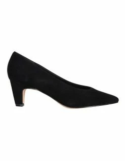 Jane Debster Seduce Black Suede Heeled Shoes