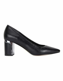 Jane Debster Bonnie Black Glove Heeled Shoes
