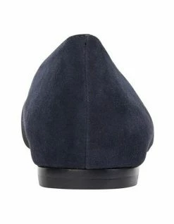 Jane Debster Tango Navy Suede Flat Shoes -Deals Shoes Store 830200780 5 720x928