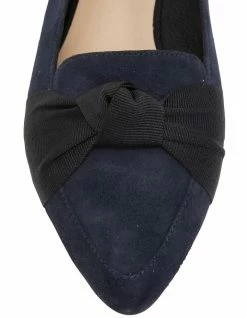 Jane Debster Tango Navy Suede Flat Shoes -Deals Shoes Store 830200780 7 720x928