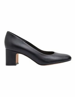 Jane Debster Joyce Black Glove Heeled Shoes