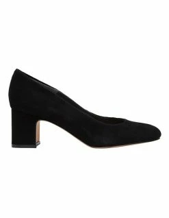 Jane Debster Joyce Black Suede Heeled Shoes