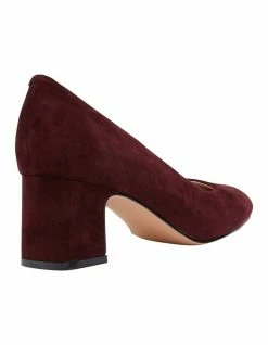 Jane Debster Joyce Burgundy Suede Heeled Shoes -Deals Shoes Store 830201050 4 720x928