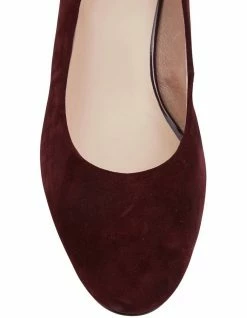 Jane Debster Joyce Burgundy Suede Heeled Shoes -Deals Shoes Store 830201050 6 720x928