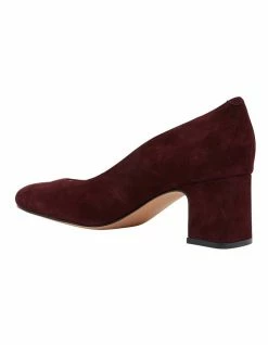 Jane Debster Joyce Burgundy Suede Heeled Shoes -Deals Shoes Store 830201050 7 720x928
