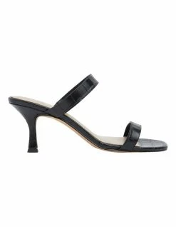 Jane Debster Eva Black Print Sandals