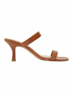 Jane Debster Eva Tan Print Sandals