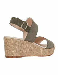 Jane Debster Caitlin Khaki Nubuck Sandals -Deals Shoes Store 830202760 4 720x928