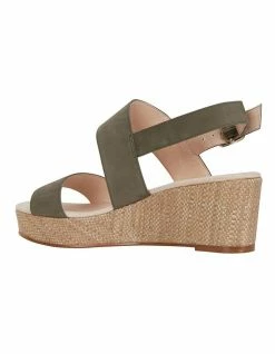 Jane Debster Caitlin Khaki Nubuck Sandals -Deals Shoes Store 830202760 7 720x928