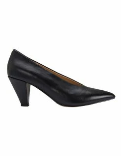 Jane Debster Nancy Black Glove Heeled Shoes