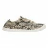 Sandler Link Taupe Snake Canvas Sneakers