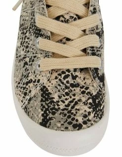 Sandler Link Taupe Snake Canvas Sneakers -Deals Shoes Store 830283760 5 720x928