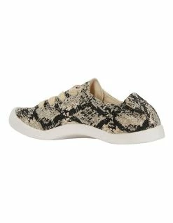 Sandler Link Taupe Snake Canvas Sneakers -Deals Shoes Store 830283760 6 720x928