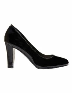 Sandler Alibi Black Patent Heeled Shoes