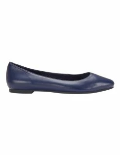 Sandler Lucia Navy Glove Flat Shoes