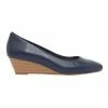 Sandler Henry Navy Glove Heeled Shoes