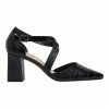 Sandler Kara Black Croc Heeled Shoes