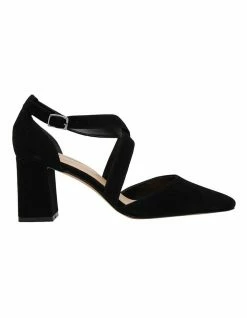 Sandler Kara Black Suede Heeled Shoes