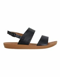 Sandler Ginger Black Smooth Sandals