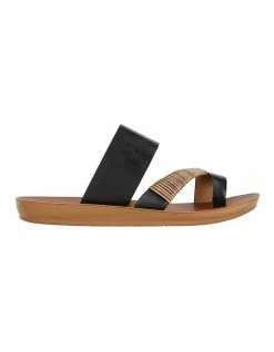 Sandler Gidget Black Smooth Sandals