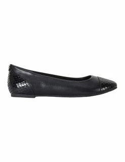 Sandler Gemini Black Glove/Snake Flat Shoes