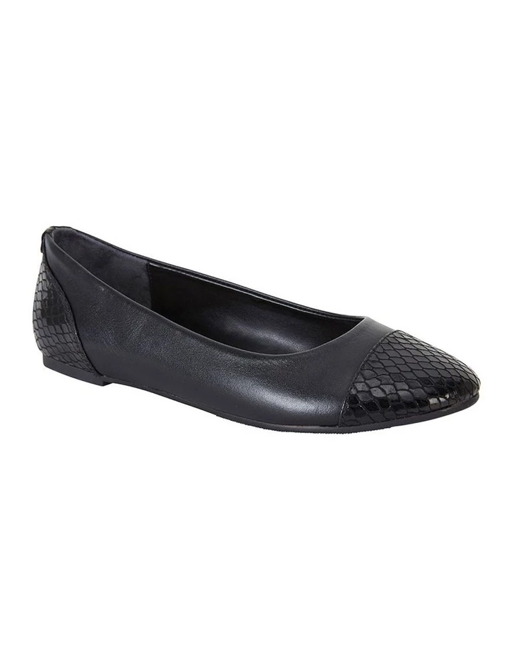 Sandler Gemini Black Glove/Snake Flat Shoes 2 Sandler Gemini Black Glove/Snake Flat Shoes - Image 2