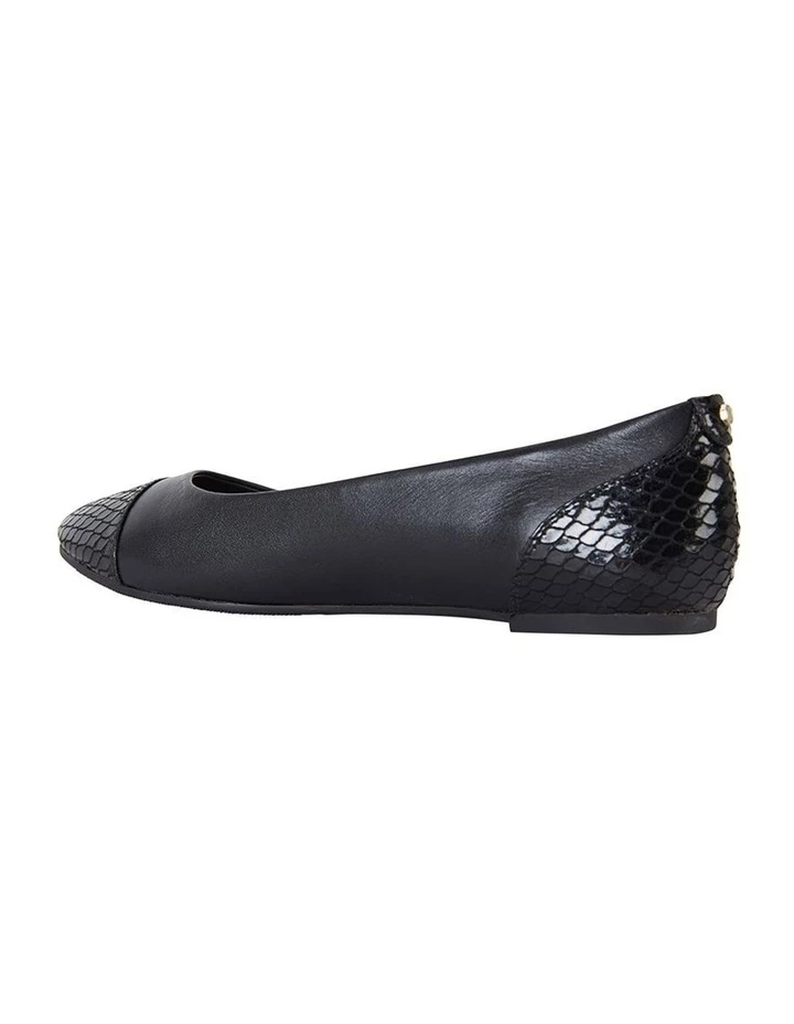 Sandler Gemini Black Glove/Snake Flat Shoes 6 Sandler Gemini Black Glove/Snake Flat Shoes - Image 6