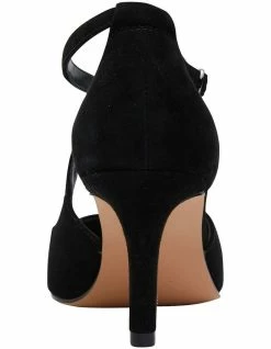 Sandler Merit Black Suede Heeled Shoes -Deals Shoes Store 830458900 5 720x928