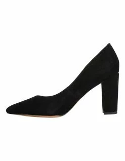 Sandler Lyric Black Suede Heeled Shoes