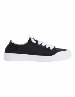 Sandler Switch Black Canvas Sneakers