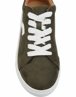 Sandler Swerve Khaki Micro Suede Sneakers -Deals Shoes Store 830509750 6 720x928