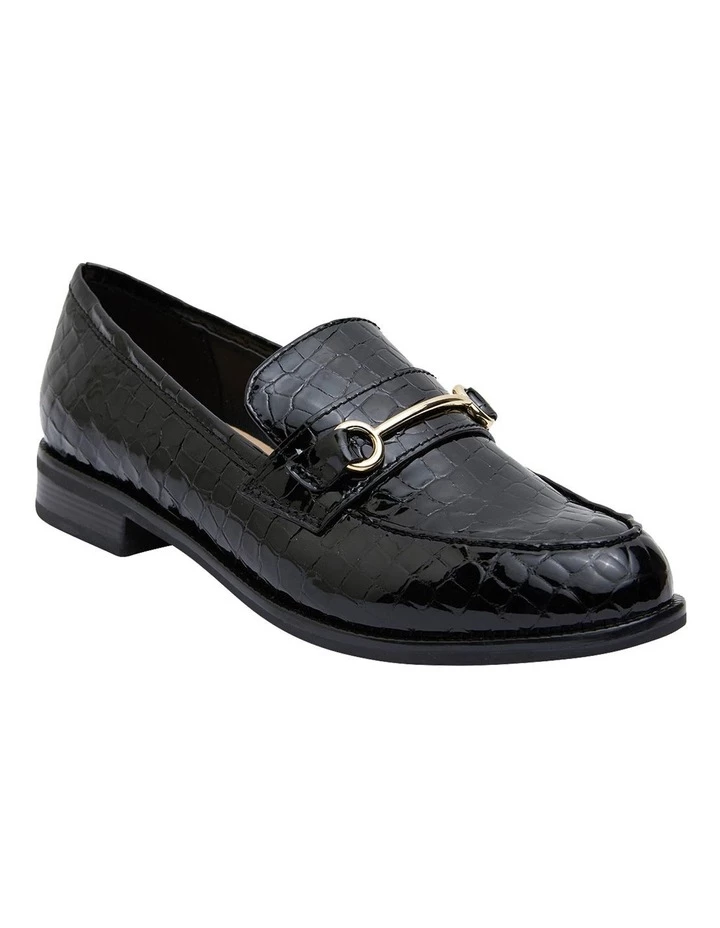 Sandler Paragon Black Patent Croc Flat Shoes 2 Sandler Paragon Black Patent Croc Flat Shoes - Image 2