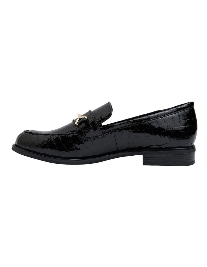 Sandler Paragon Black Patent Croc Flat Shoes 3 Sandler Paragon Black Patent Croc Flat Shoes - Image 3