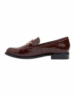Sandler Paragon Burgundy Patent Croc Flat Shoes -Deals Shoes Store 830584900 3 720x928