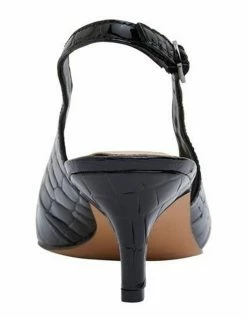 Sandler Nina Black Patent Croc Heeled Shoes -Deals Shoes Store 830584990 5 720x928