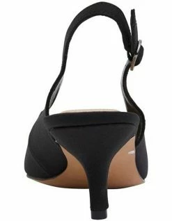 Sandler Nina Black Fabric Heeled Shoes -Deals Shoes Store 830585440 5 720x928