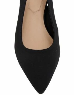 Sandler Nina Black Fabric Heeled Shoes -Deals Shoes Store 830585440 6 720x928