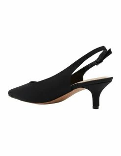 Sandler Nina Black Fabric Heeled Shoes -Deals Shoes Store 830585440 7 720x928