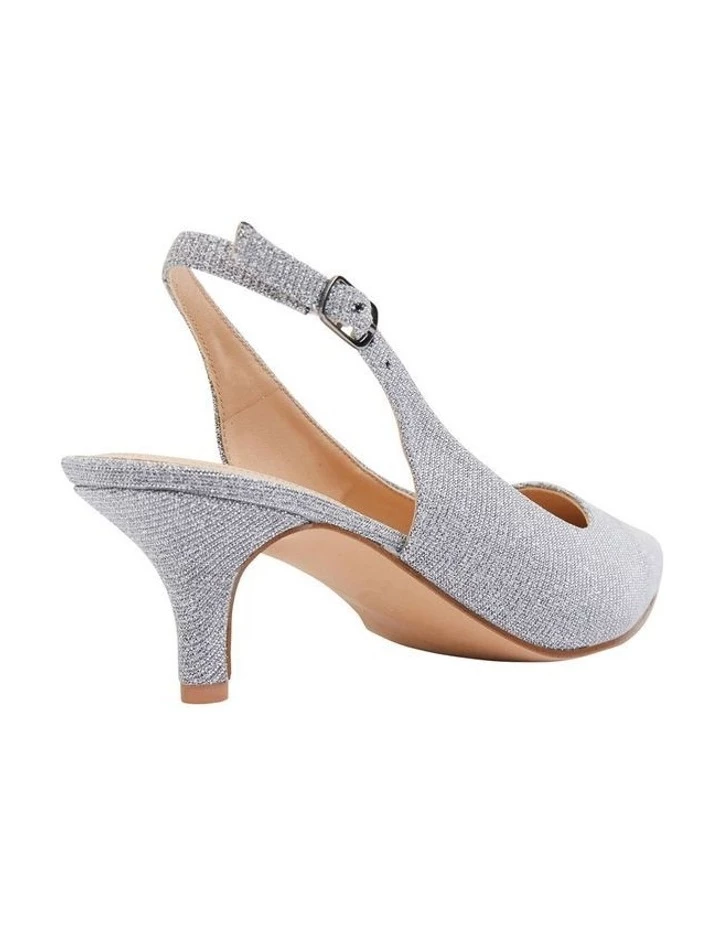 Sandler Nina Pewter Sparkle Heeled Shoes 2 Sandler Nina Pewter Sparkle Heeled Shoes - Image 2