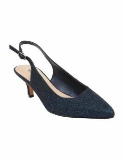 Sandler Nina Navy Sparkle Heeled Shoes