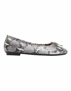 Sandler Alexa Taupe Snake Flat Shoes