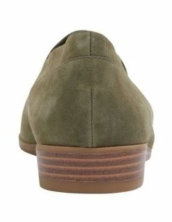 Sandler Talbot Khaki Suede Flat Shoes -Deals Shoes Store 830587150 5 720x928