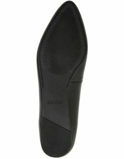 Sandler Laura Black Glove Flat Shoes