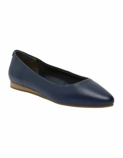 Sandler Laura Navy Glove Flat Shoes
