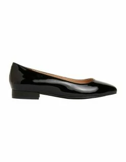 Sandler Gaby Black Patent Flat Shoes