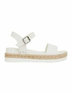 Sandler Wander White Smooth Sandals