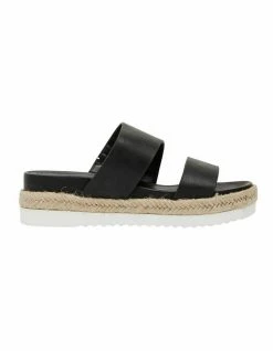 Sandler Wagon Black Smooth Sandals
